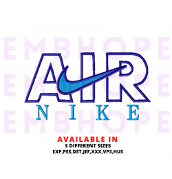 Air And Logo Sport Embroidery Design 3 Sizes