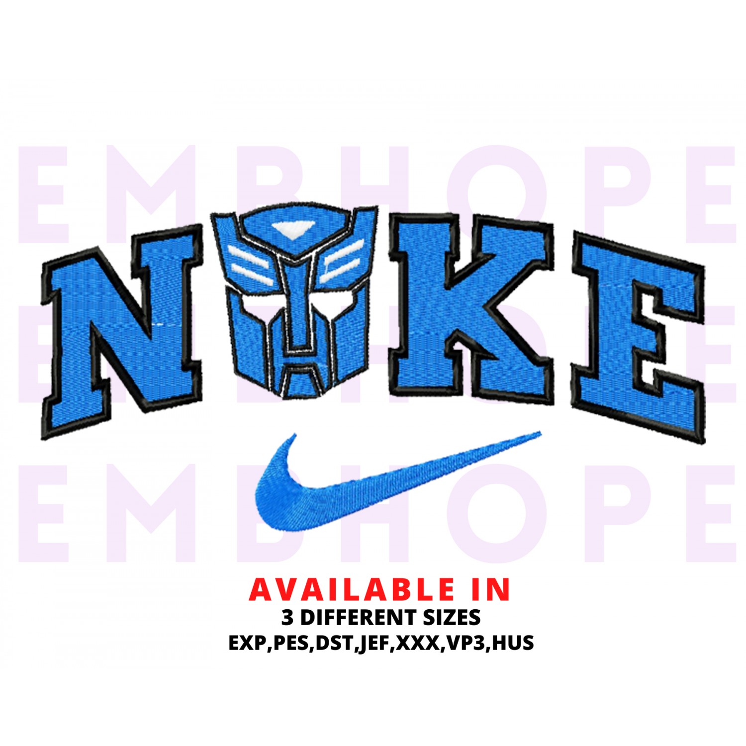 Autobots And Logo Sports Embroidery Design 3 Sizes