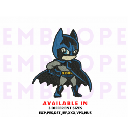 Batman Kids Embroidery Design, Superhero Embroidery Design, Embroidery File, Instant Download
