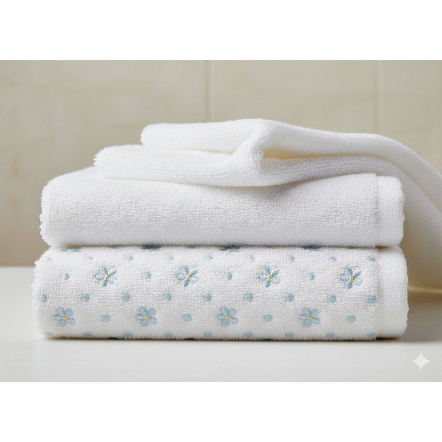 Blue Daisy Sprinkle Embroidery Design