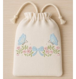 Butterfly Garden Blooms Embroidery Design