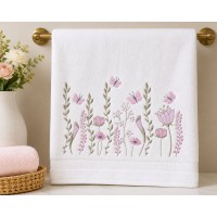 Butterfly Wildflower Border Embroidery Design