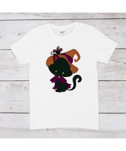 Cat Black Halloween Applique Embroidery Design
