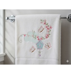 Cherry Blossom Lantern Embroidery Design