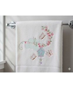 Cherry Blossom Lantern Embroidery Design
