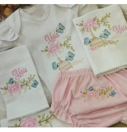 Creative Cage With Butterfly Embroidery Design