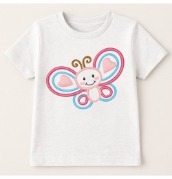 Cute Butterfly Appliqué Embroidery Design for Kids
