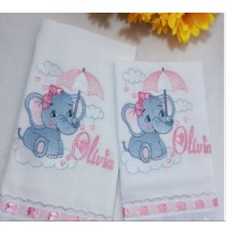 Cute Elphant Girl Embroidery Design