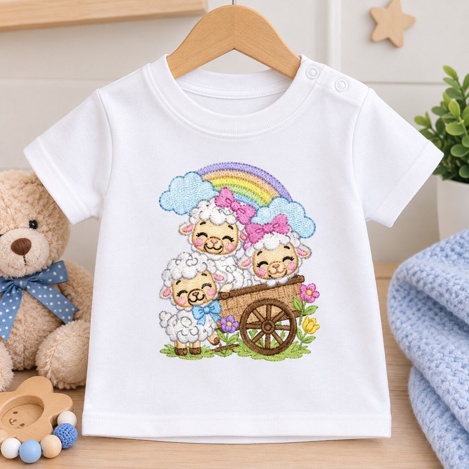 Cute Lambs Baby Machine Embroidery Design