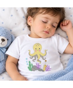Cute Octopus Machine Embroidery Design