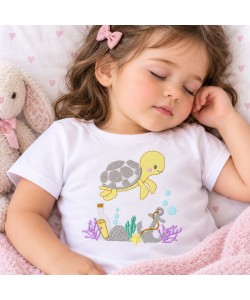 Cute Sea Turtle Machine Embroidery Design
