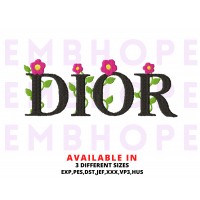 Dor Flowes Embroidery Design 3 Sizes
