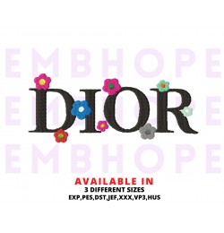 Dor Flowes V2 Embroidery Design 3 Sizes