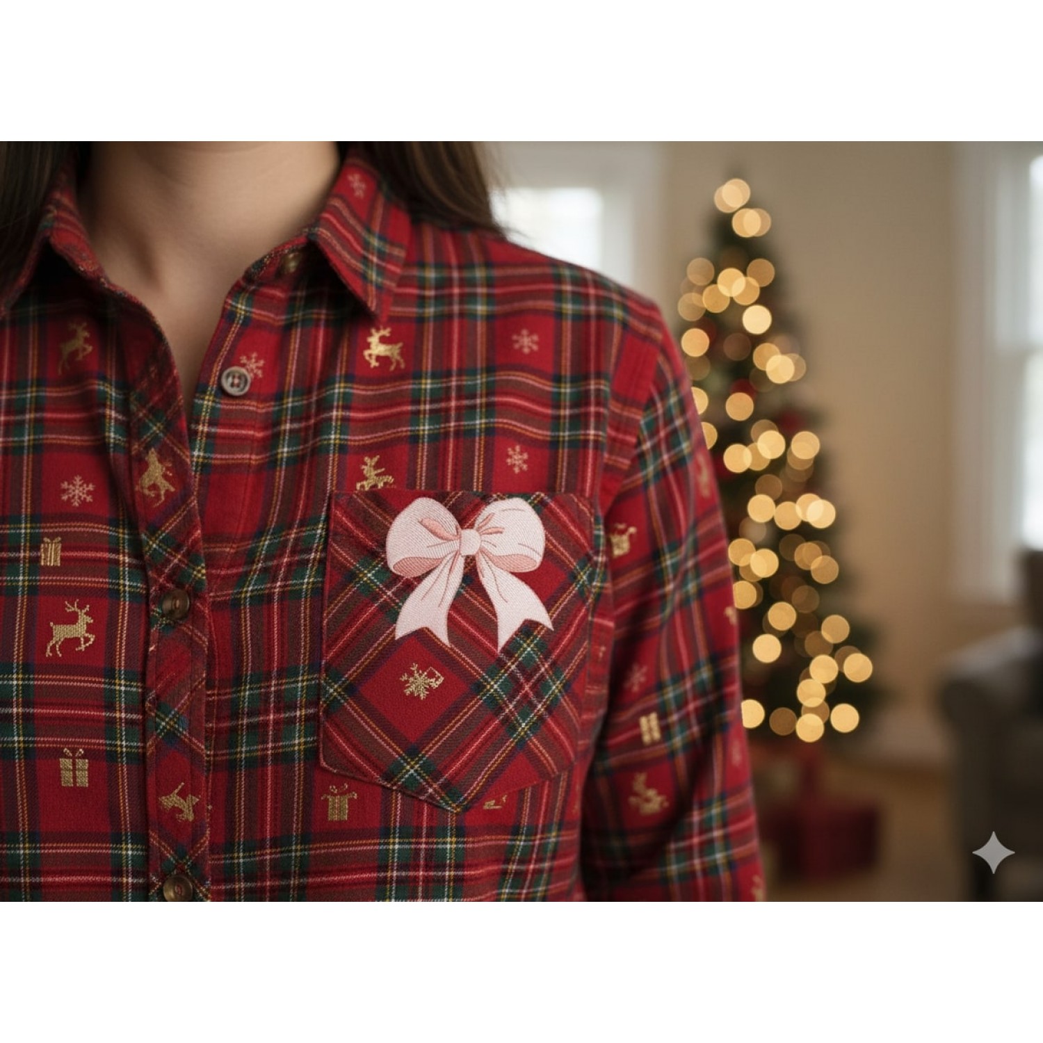 Elegant Pink Bow Embroidery Design