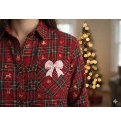 Elegant Pink Bow Embroidery Design