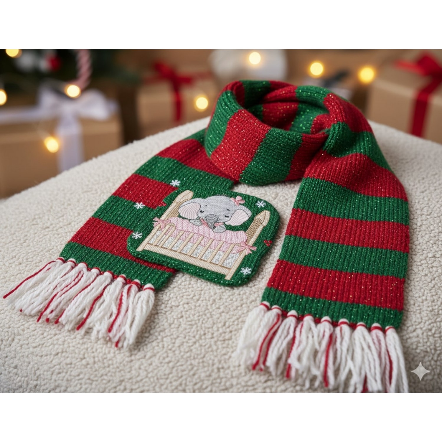 Elephant Sleeping Embroidery Design