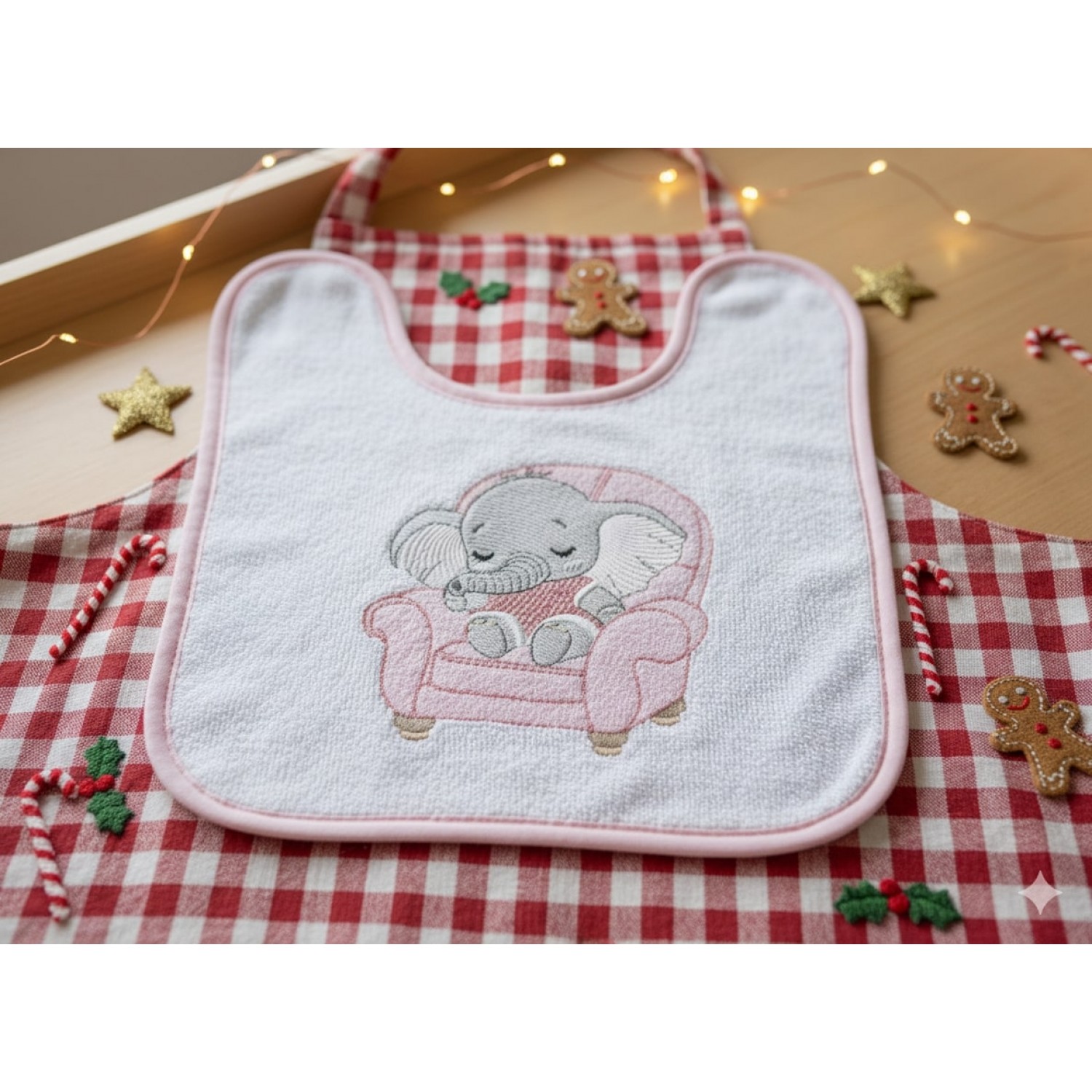 Elephant Sleeping In An Aarmchair Embroidery Design