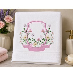 Floral Butterfly Frame Machine Embroidery Design