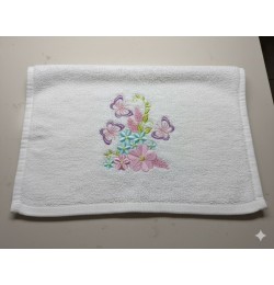 Flower and Butterfly Embroidery Design