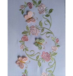 Flowers with Butterfly Embroidery Design Flowers with Butterfly Embroidery Design