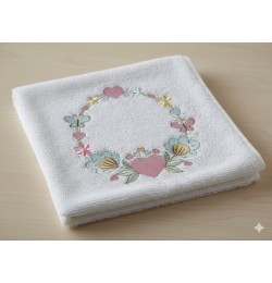 Frame with Flower Embroidery Design