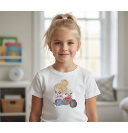 Girl Motorcycle embroidery design