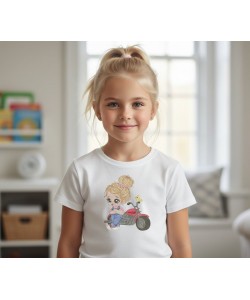 Girl Motorcycle embroidery design