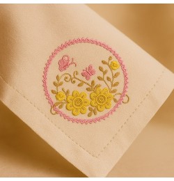Golden Blooms Gentle Wings Embroidery Design