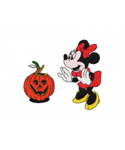 Halloween Minnie Mouse Embroidery