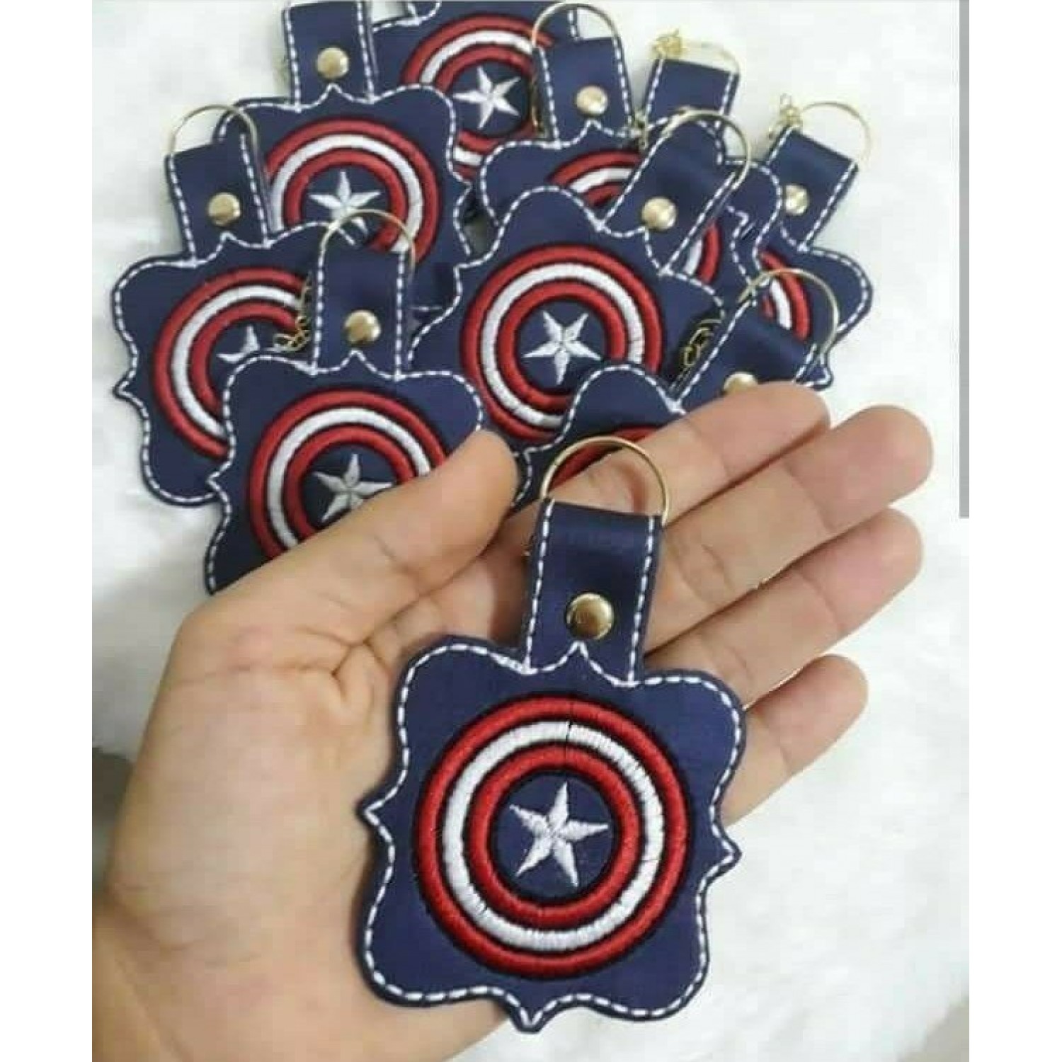 ITH Super Heroes Key Fob Embroidery Design