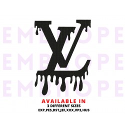 LV Drip v2 Embroidery Design 3 Sizes