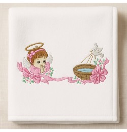 Little Angels Baptism Day Embroidery Design
