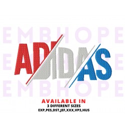 Logo Sports couleur Embroidery Design 3 Sizes