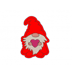 Love Gnome Valentine Feltie Embroidery Design