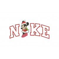 Minnie Mouse Christmas Embroidery Design 4 Sizes
