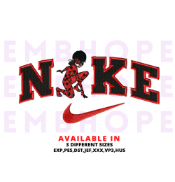 Miraculous Ladybug Marinette Embroidery Design 4 Sizes