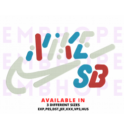 Nik SB Embroidery Design 3 Sizes