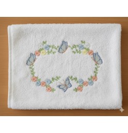 Pastel Bloom Butterfly Wreath Delicate Embroidery Pattern Embroidery Design