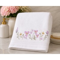 Pink Floral Border Machine Embroidery Design
