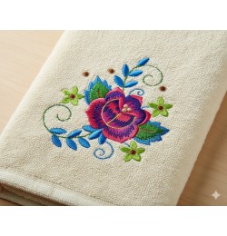 Polish Folk Daisy Bouquet Embroidery Design