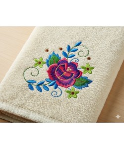 Polish Folk Daisy Bouquet Embroidery Design
