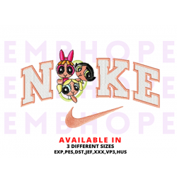 Power Puff Girls Embroidery Design 4 Sizes