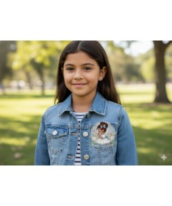 Praying girl embroidery designs