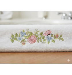 Rose Flower Border Embroidery Design 