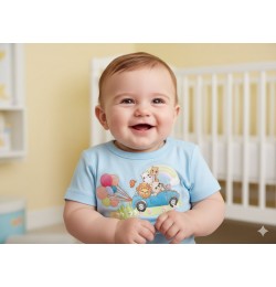 Safari animals in a car embroidery designs