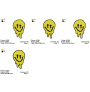 Smiley Face Embroidery Design 4 Sizes