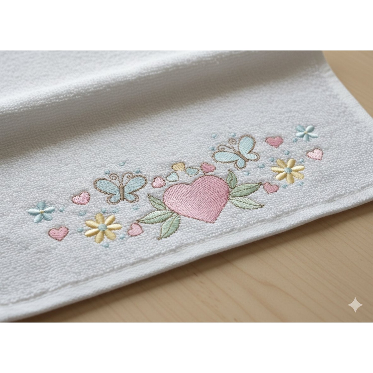 Sweet Butterfly Heart Garden Embroidery