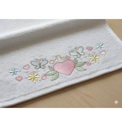 Sweet Butterfly Heart Garden Embroidery