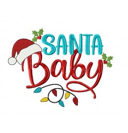 Santa Baby Embroidery Design, 3 Sizes