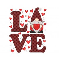 Love Gnomes Valentine embroidery